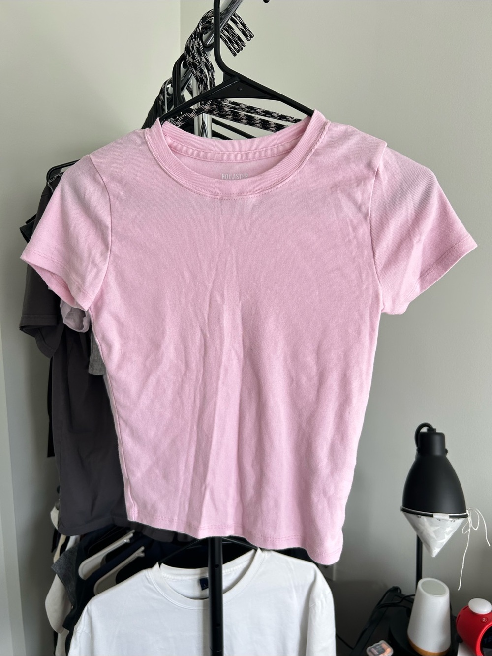 Hollister Light Pink Short Sleeve Crew Tee